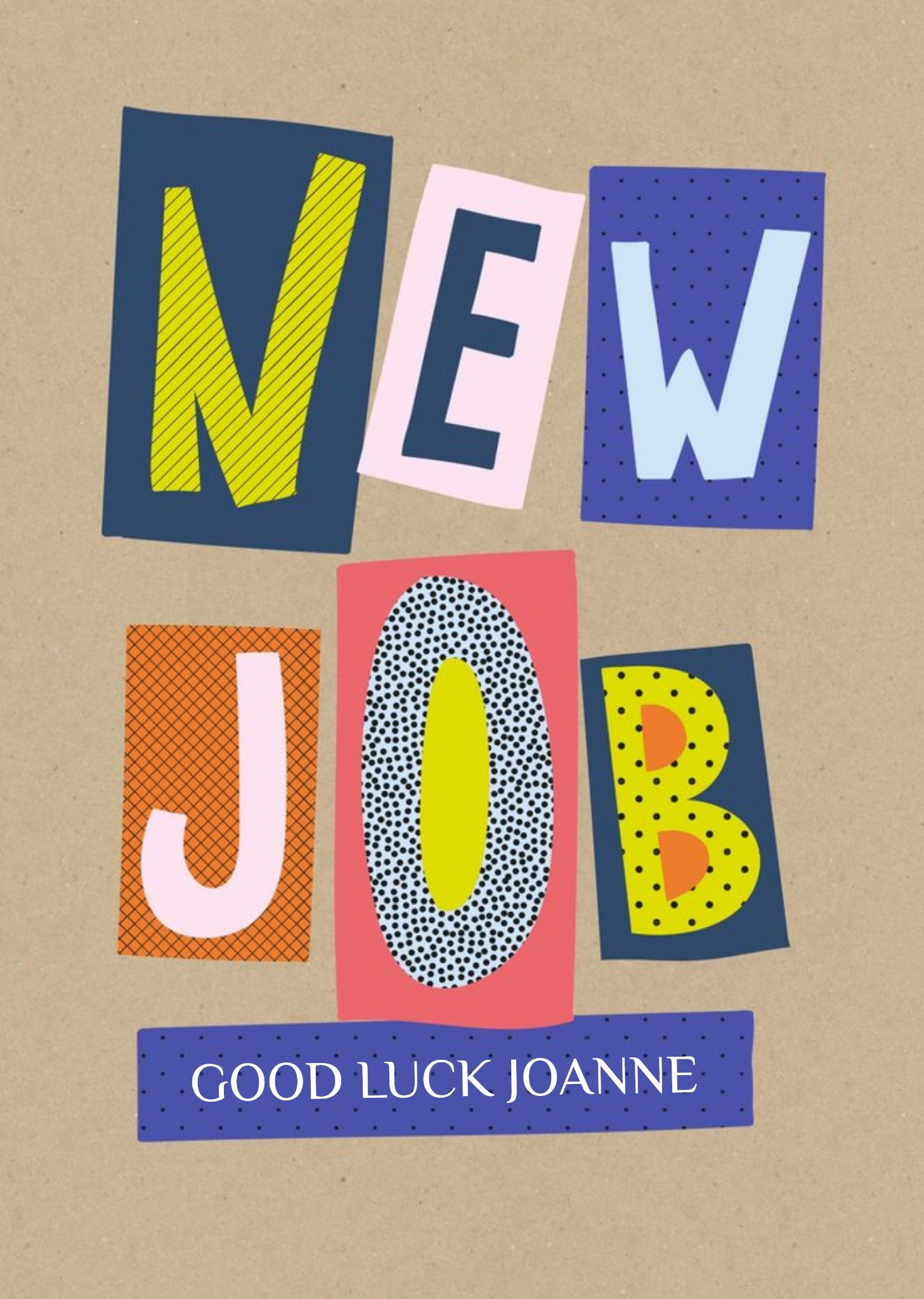 Moonpig Personalised Good Luck With You New Job Card