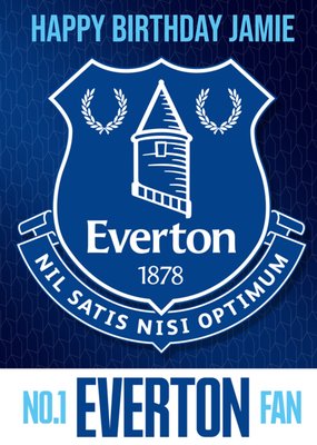 Number 1 Everton Fan Card