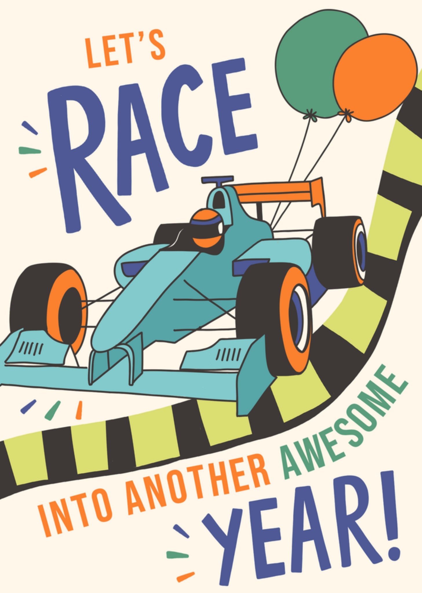 Moonpig LetÃ¢â¬â¢S Race Into Another Awesome Year Birthday