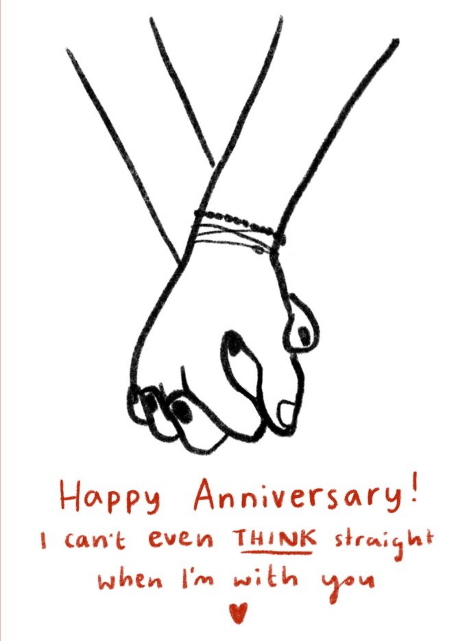 Moonpig I Can't Think Straight Lesbian Anniversary Card