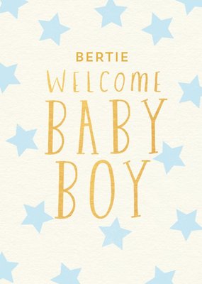 Welcome Baby Boy New Baby Card