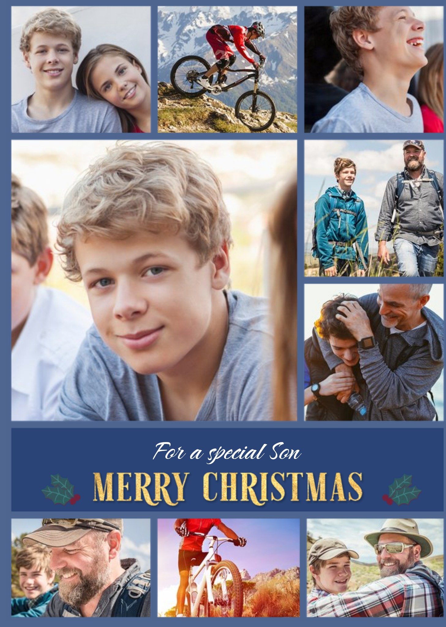 Moonpig For A Special Son Multiple Photo Upload Christmas Card