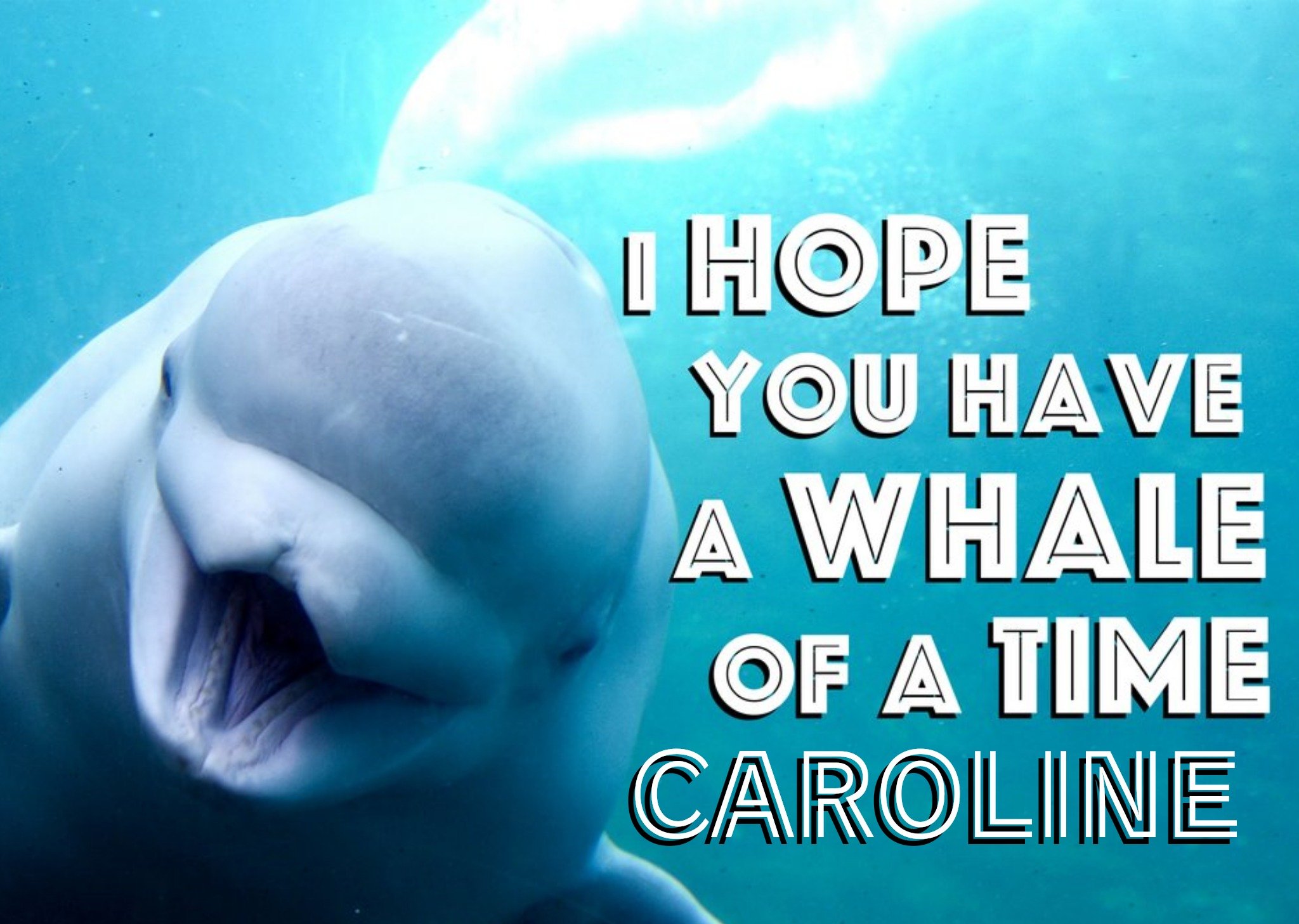 Moonpig Have A Whale Of A Time Personalised Card