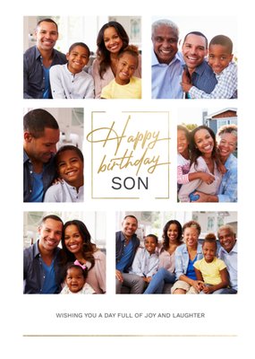 Son Wishing You A Day Full Of Joy And Laughter Photo Upload Birthday Card