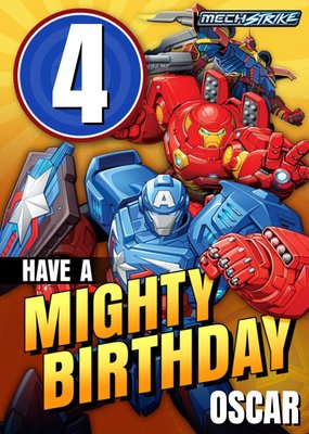 Avengers Mech Strike Have A Mighty Birthday Card