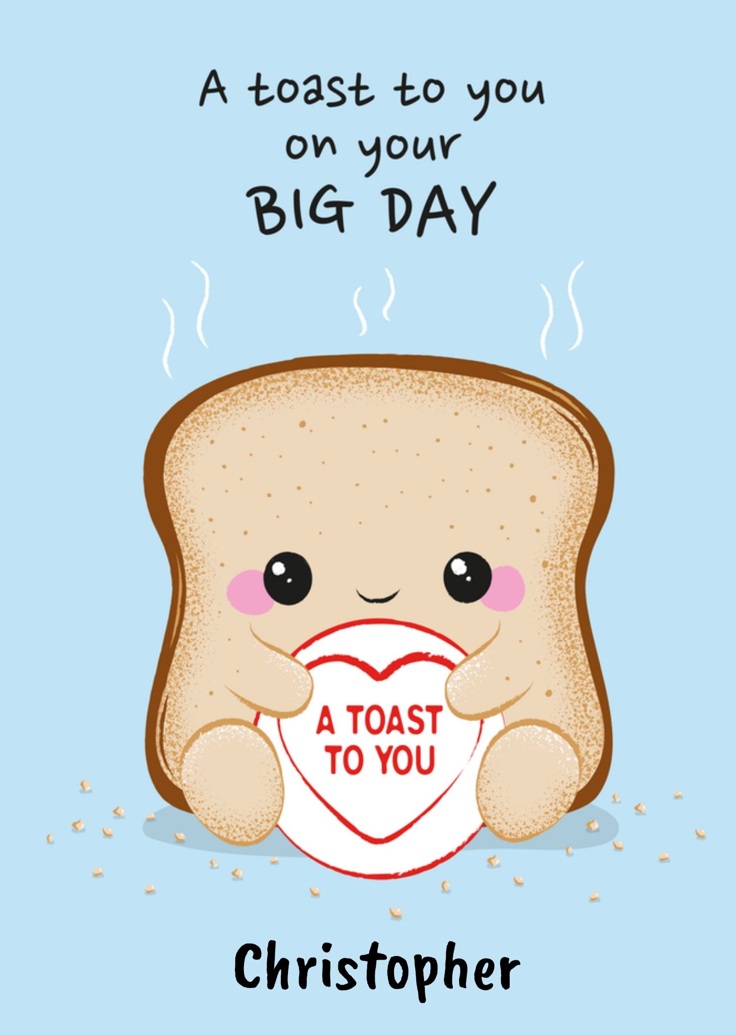 Swizzels Love Hearts Swizzels Posh Paws Cute Toast To You On Your Big Day Card