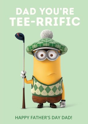 Despicable Me Golfing Minion You're Tee-rrific Father's Day Card