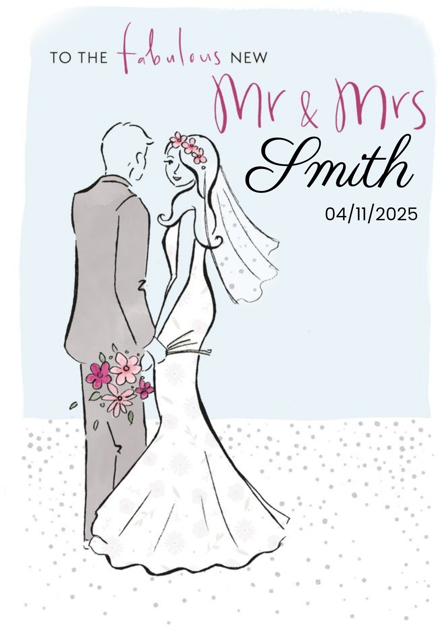 Moonpig Clintons Fabulous New Mr & Mrs Card