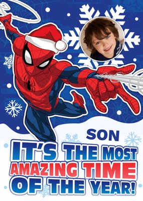 Most Amazing Time Of The Year Spiderman Photo Upload Christmas Card