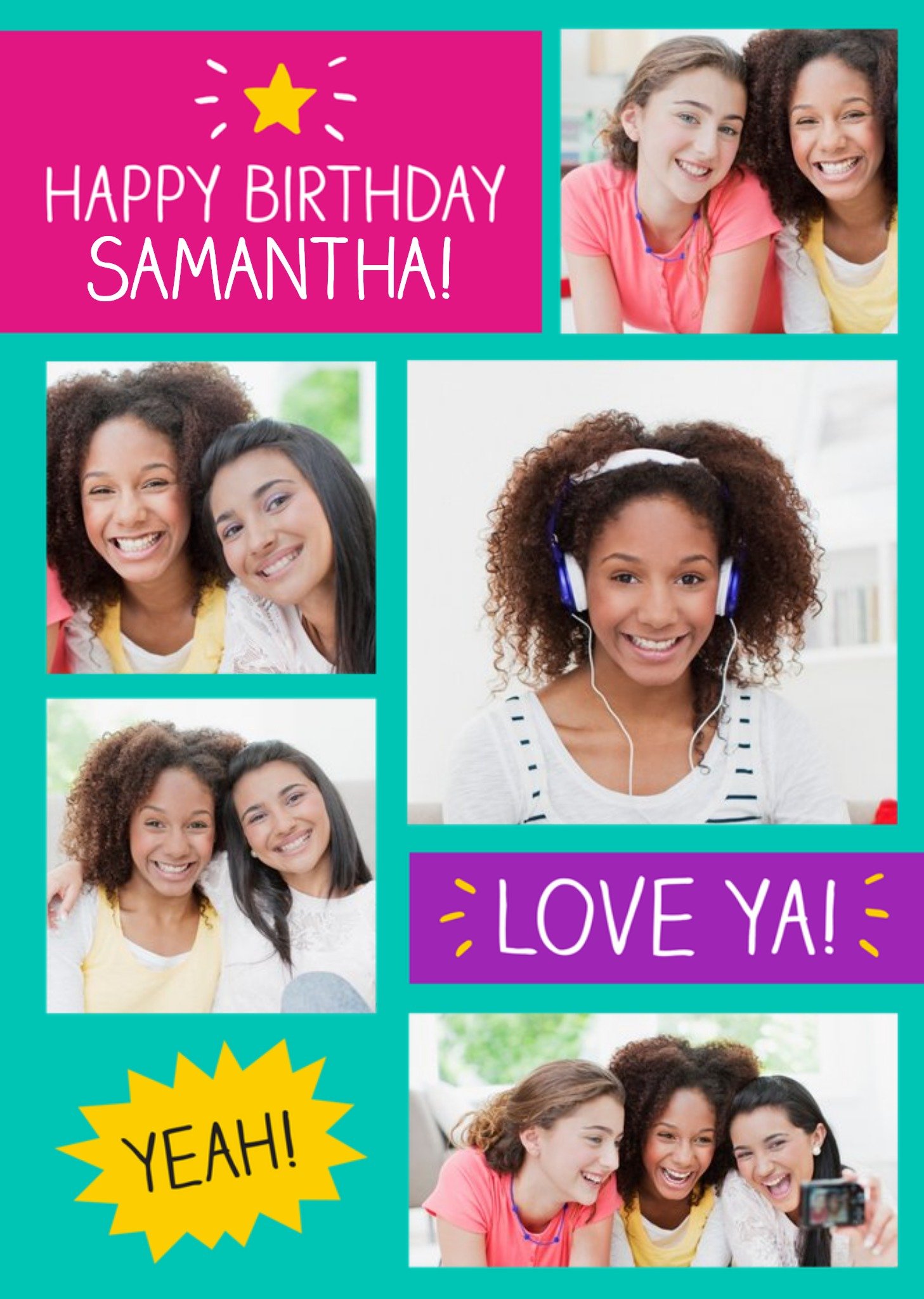 Happy Jackson Love Ya Personalised Photo Upload Happy Birthday Card