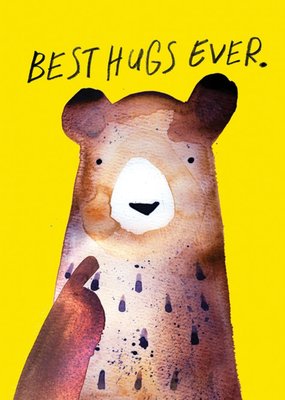 Jolly Awesome Best Hugs Ever Bear Card