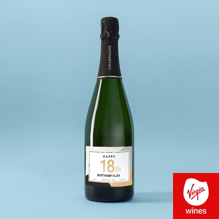 Personalised 18th Birthday Champagne 75cl