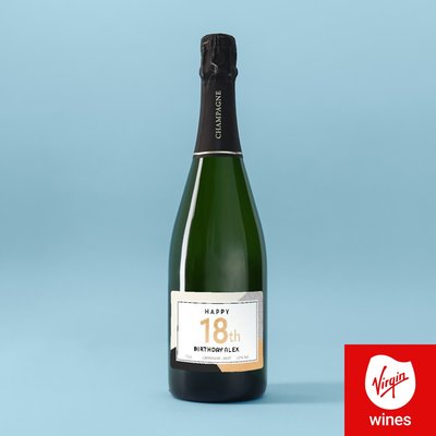 Personalised 18th Birthday Champagne 75cl