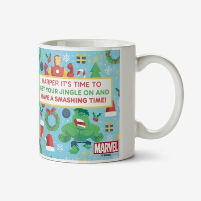 Marvel Comics Hulk And Iron Man Christmas Mug