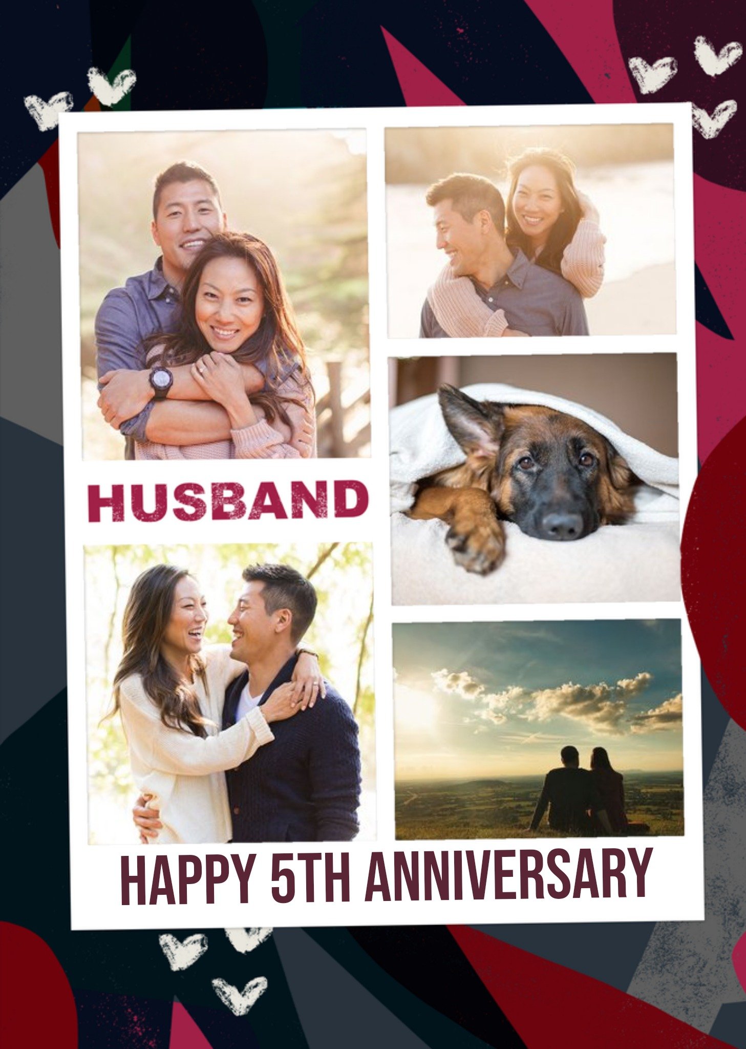Moonpig For My Husband Photo Card Happy 5th Anniversary