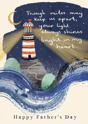 Though Miles May Keep Us Apart Father's Day Card