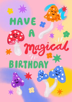 Eleanor Bowmer Magical Illustrated Mushroom Birthday Card