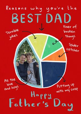 Reasons Why You're the Best Dad Photo Upload Father's Day Card