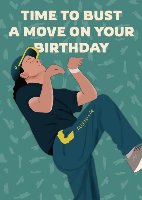 Time To Bust A Move On Your Birthday Card