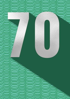 Wavy Lines 70th Birthday Card