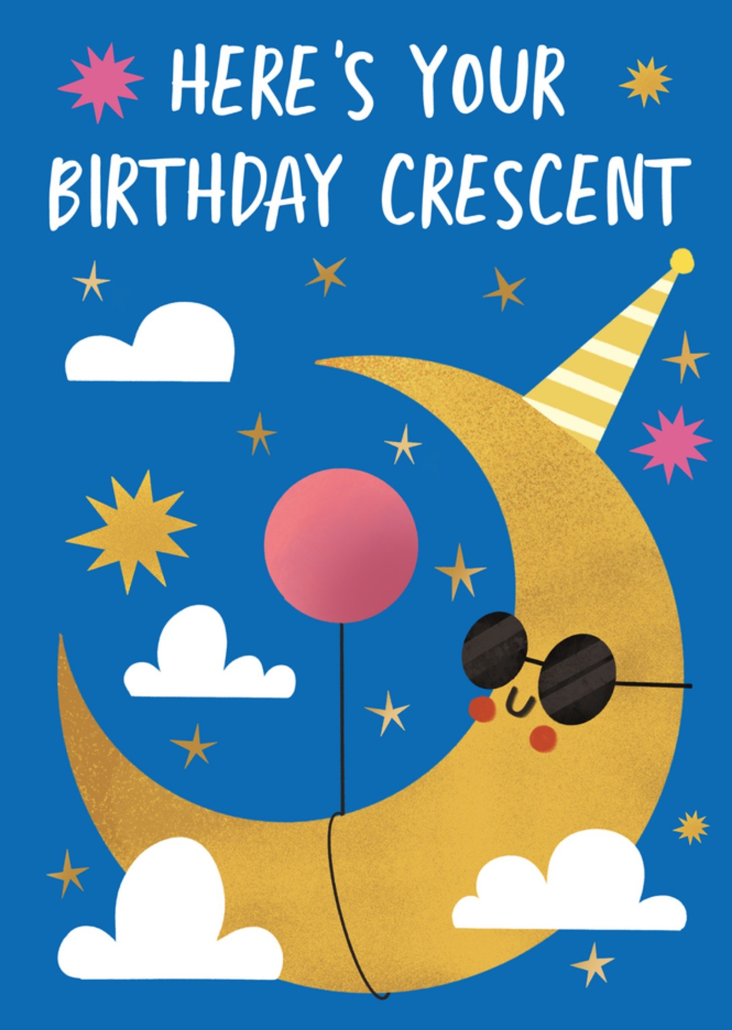 Moonpig Here's Your Birthday Crescent Birthday Card