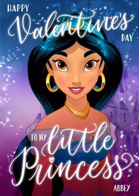 Disney Princess Jasmine Happy Valentine's Day to Daughter Card