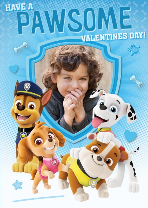Have A Pawsome Valentines Day Photo Upload Card