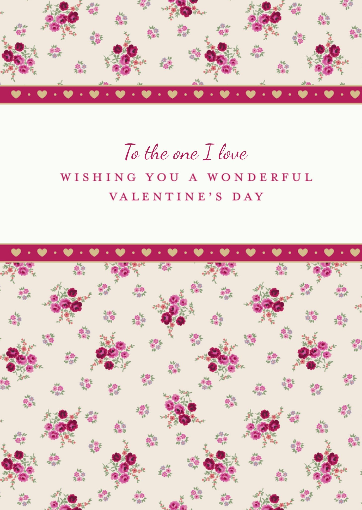 Moonpig Laura Ashley One I Love Wishing You A Wonderful Valentine's Day Card