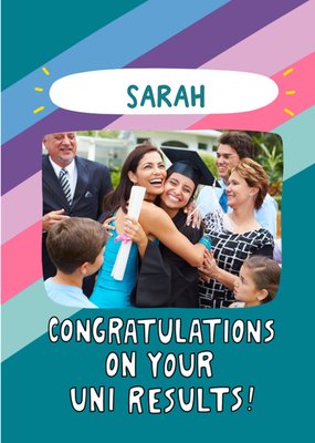 Angela Chick Bright Personalised Photo Upload Exams Congratulations Card