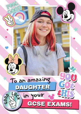 Disney Mickey Mouse To An Amazing Daughter You Got This Photo Upload Exams Good Luck Card