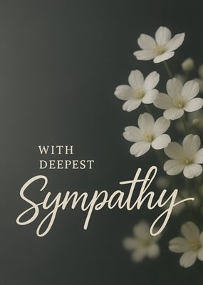 With Deepest Sympathy Floral Card