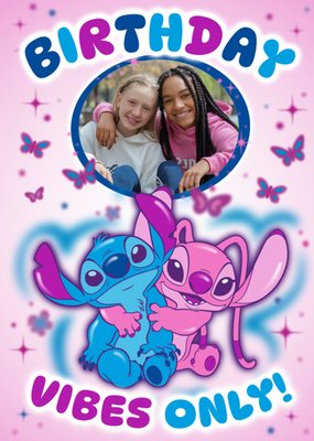 Disney Lilo And Stitch Photo Upload Birthday Card