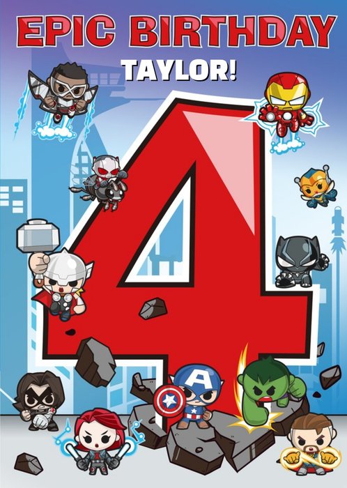 Marvel Comics Epic 4th Birthday Card