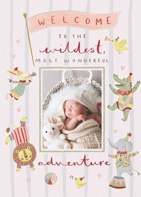 Wildest Most Wonderful Adventure Photo Upload New Baby Card