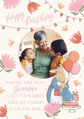 Peter Rabbit Photo Upload Birthday Card