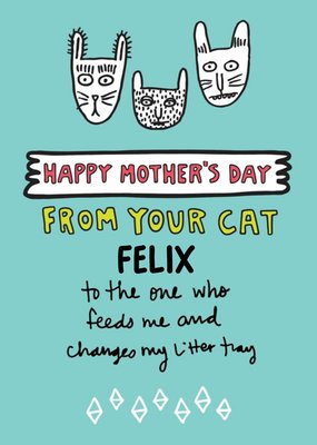 From The Cat Personalised Mother's Day Card