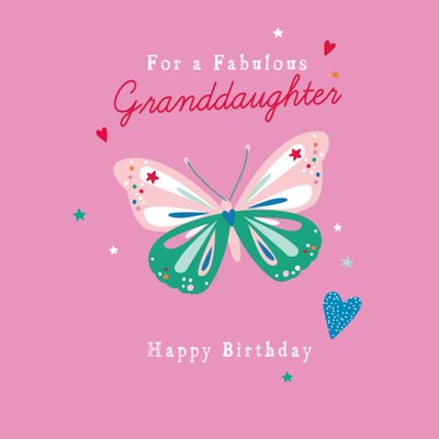 For A Fabulous Granddaughter Illustrated Birthday Card