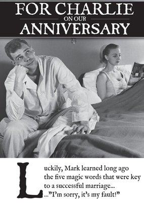 Anniversary Funny Humour Quote Card