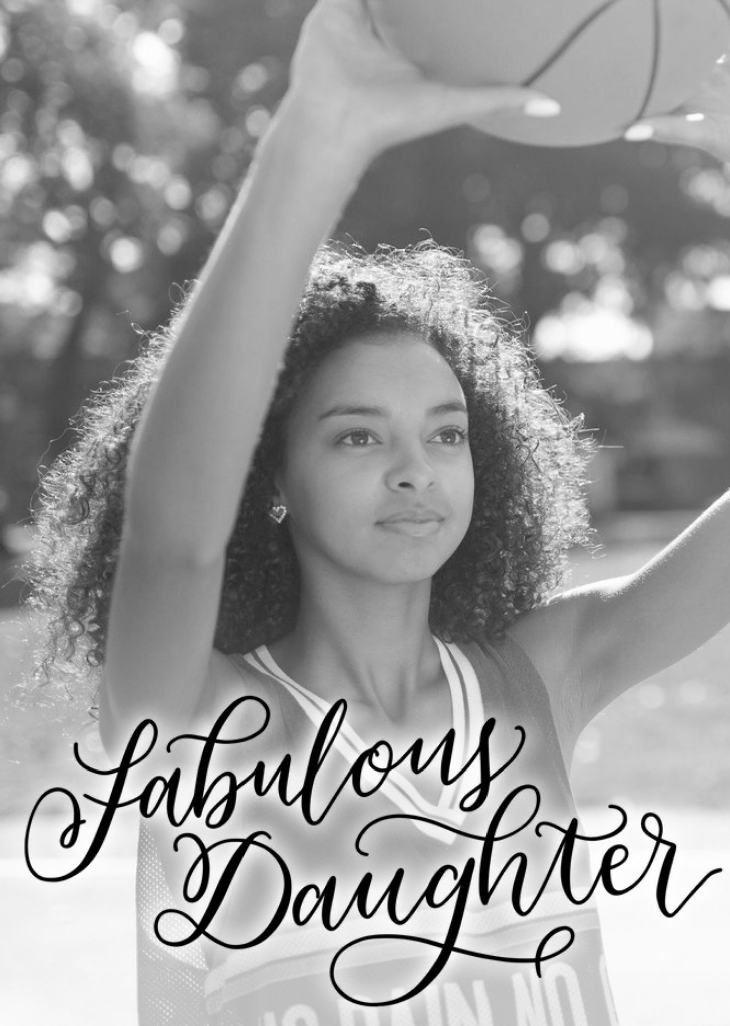 Moonpig Black Script Lettering Fantastic Daughter Photo Card