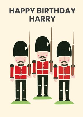 Royal Guards Personalised Happy Birthday Card