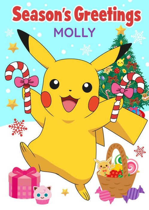 Pokemon Characters Season's Greetings Card