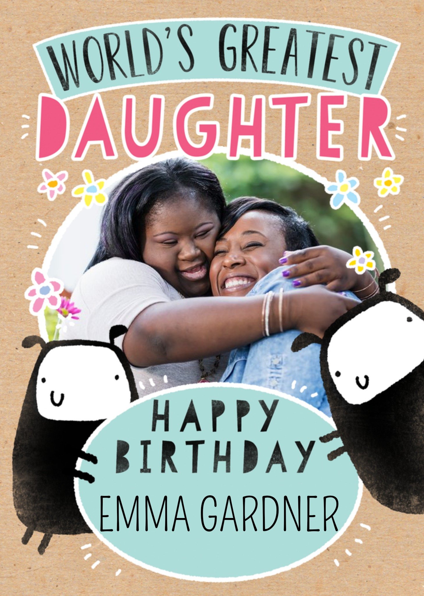 Moonpig Worlds Greatest Daughter Photo Upload Card