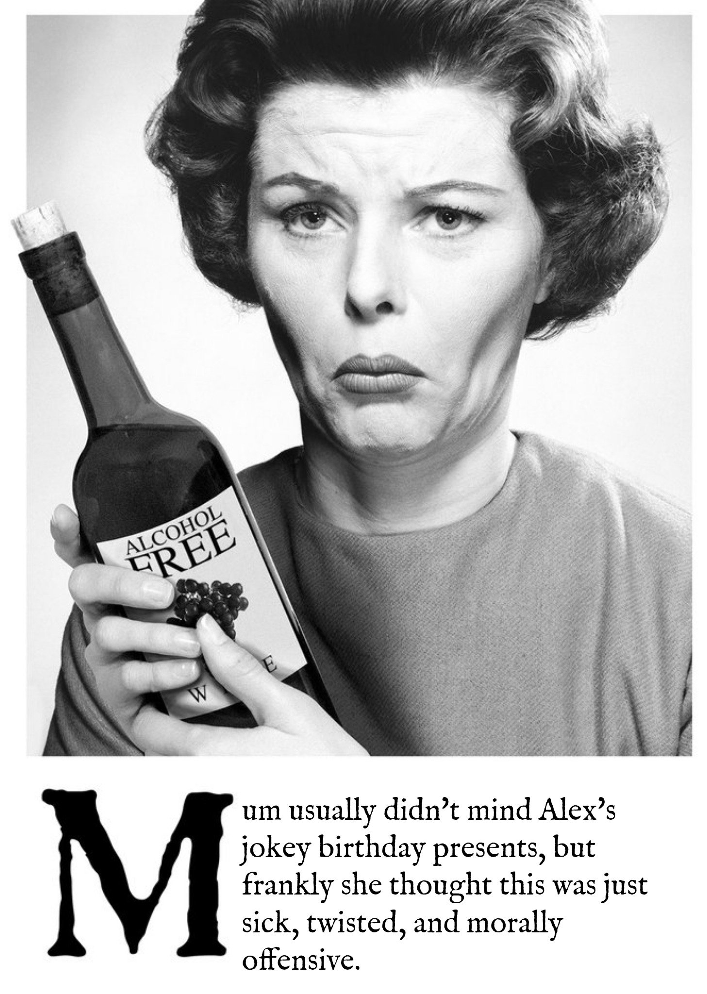 Moonpig Birthday Card - Photo Humour - Humerous Quote - Mum