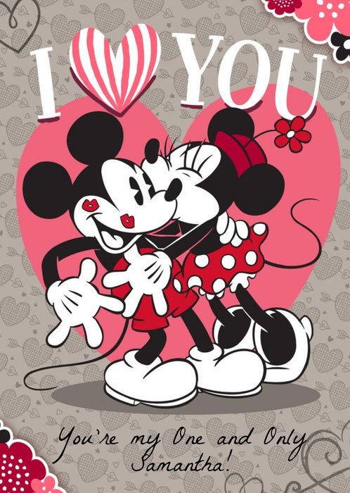 Minnie & Mickey Mouse Valentine's Card