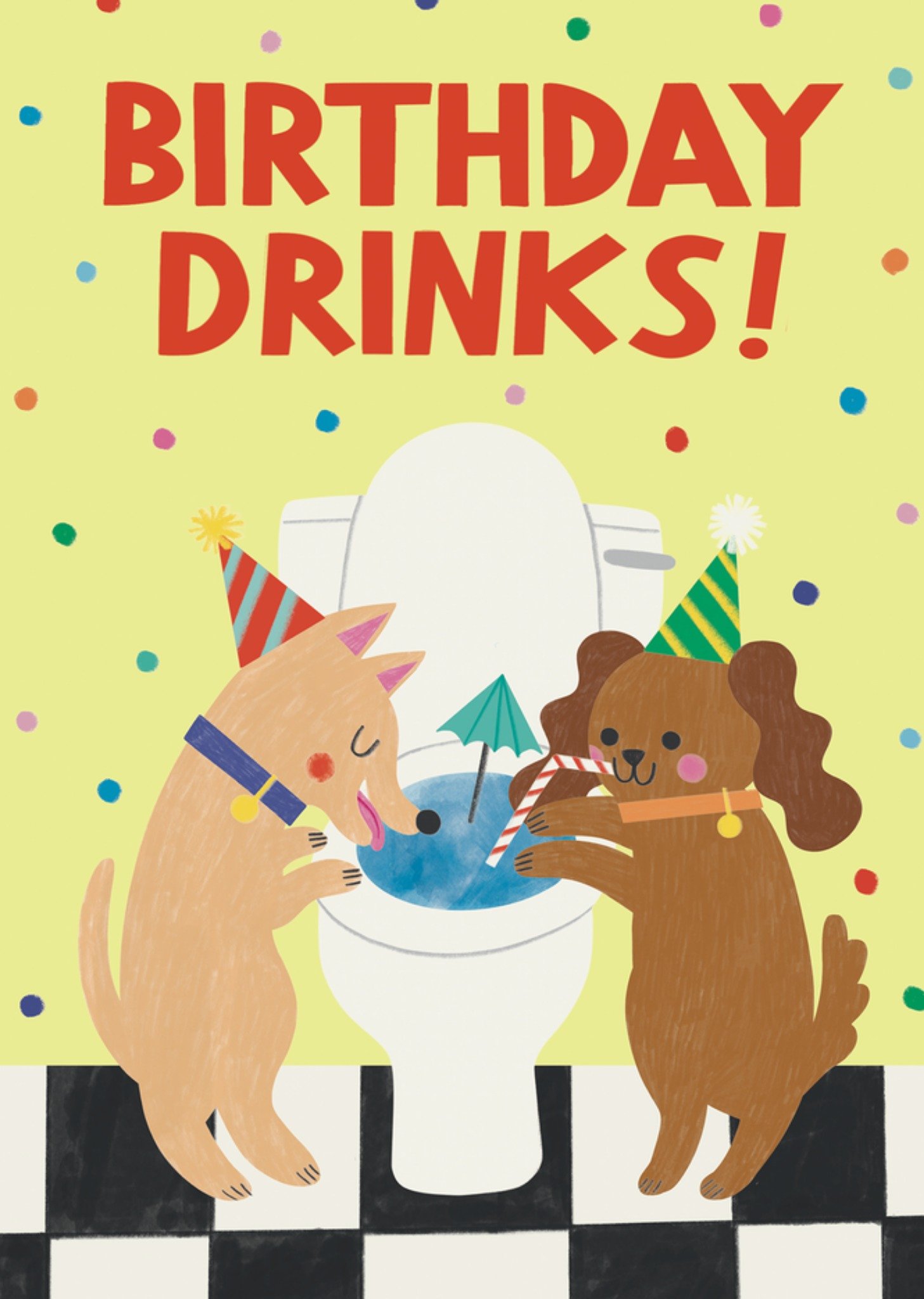 Moonpig Funny Toilet Themed Dog Illustrated Birthday Card