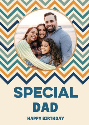 Zig Zag Geometric Special Dad Birthday Card