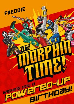 Power Rangers It's Morphin Time Birthday Card