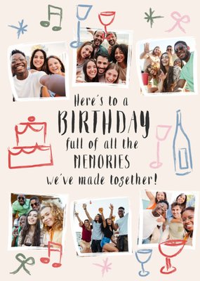 Here's To A Birthday Full Of Memories Photo Upload Birthday Card
