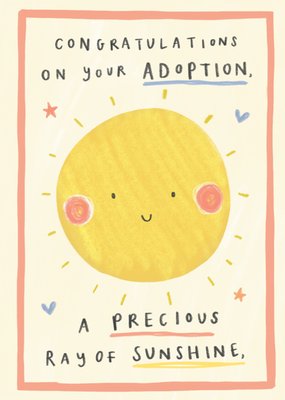 Cute Sunshine Congratulations On Your Adoption Card