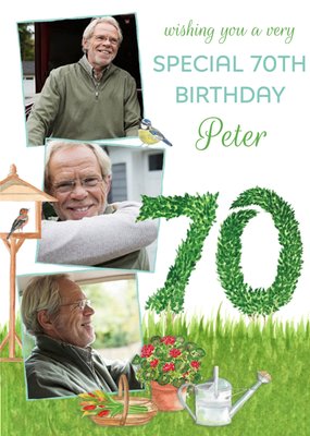 A Very Special 70th Birthday Garden Card